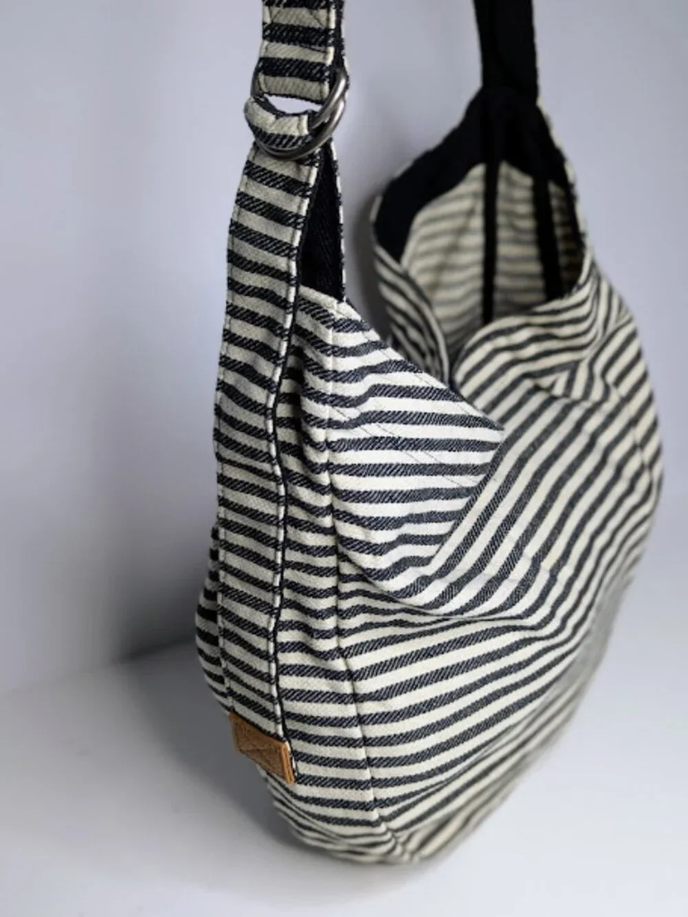Thirty-One Retro Metro Twill Stripe Hobo Bag